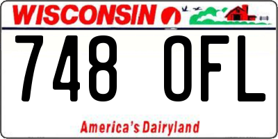 WI license plate 748OFL