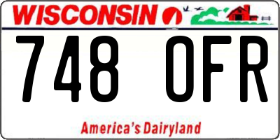 WI license plate 748OFR