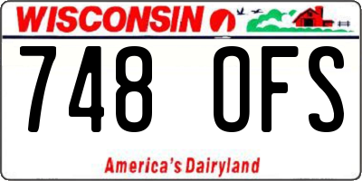 WI license plate 748OFS