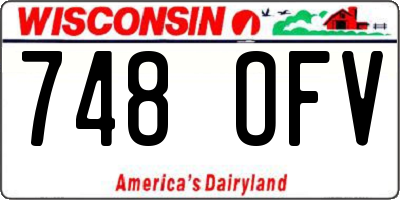 WI license plate 748OFV