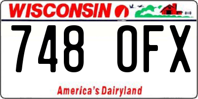 WI license plate 748OFX