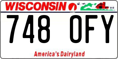 WI license plate 748OFY