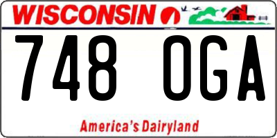 WI license plate 748OGA