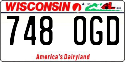 WI license plate 748OGD