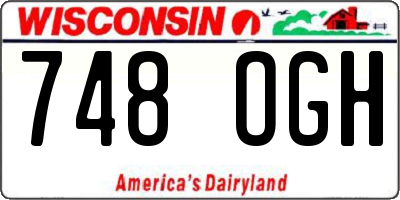 WI license plate 748OGH