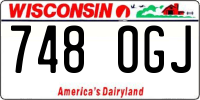 WI license plate 748OGJ