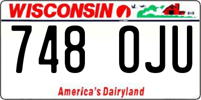 WI license plate 748OJU