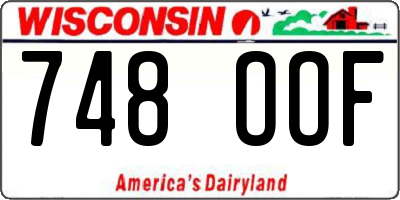 WI license plate 748OOF