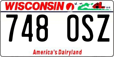 WI license plate 748OSZ