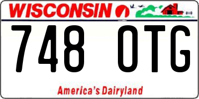 WI license plate 748OTG