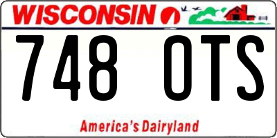 WI license plate 748OTS