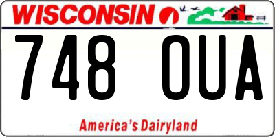 WI license plate 748OUA