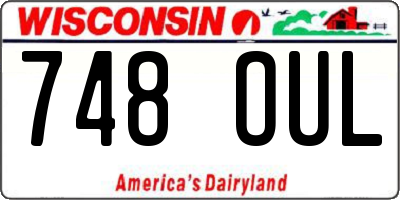 WI license plate 748OUL