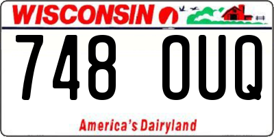 WI license plate 748OUQ