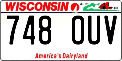 WI license plate 748OUV