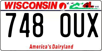 WI license plate 748OUX