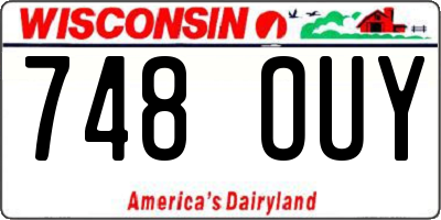 WI license plate 748OUY