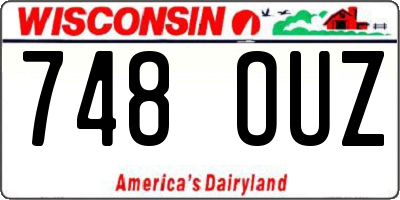 WI license plate 748OUZ