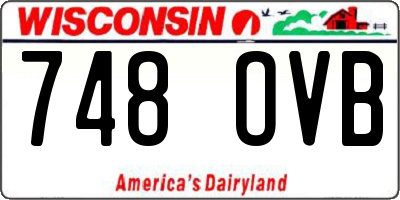 WI license plate 748OVB