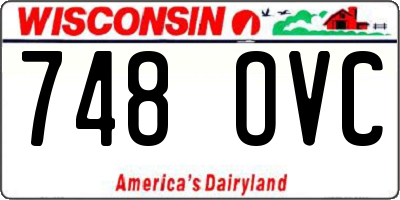 WI license plate 748OVC