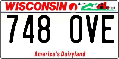 WI license plate 748OVE