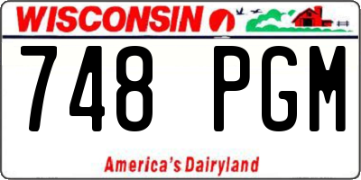 WI license plate 748PGM
