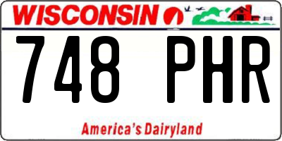 WI license plate 748PHR