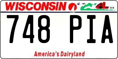 WI license plate 748PIA