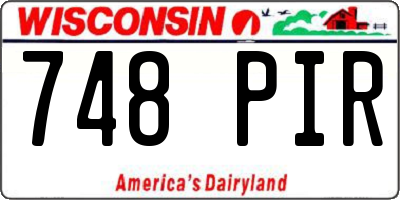 WI license plate 748PIR