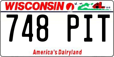 WI license plate 748PIT