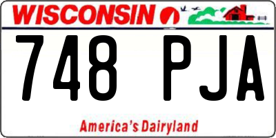 WI license plate 748PJA