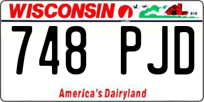 WI license plate 748PJD