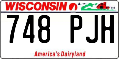 WI license plate 748PJH