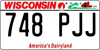WI license plate 748PJJ