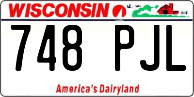 WI license plate 748PJL