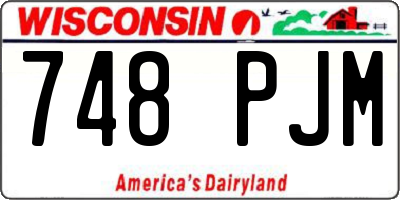 WI license plate 748PJM