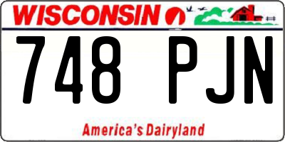 WI license plate 748PJN