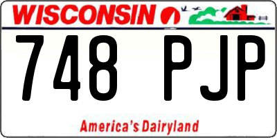 WI license plate 748PJP