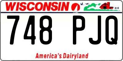 WI license plate 748PJQ