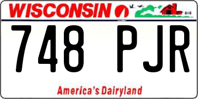 WI license plate 748PJR