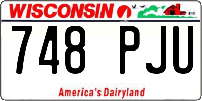 WI license plate 748PJU