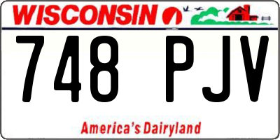 WI license plate 748PJV
