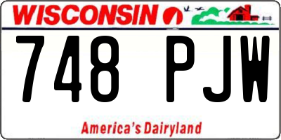WI license plate 748PJW