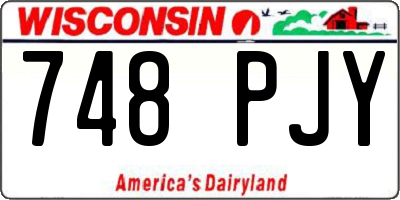 WI license plate 748PJY
