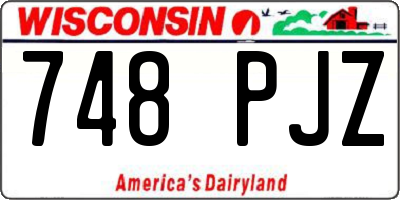 WI license plate 748PJZ