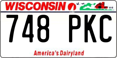 WI license plate 748PKC