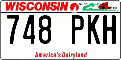WI license plate 748PKH