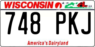 WI license plate 748PKJ