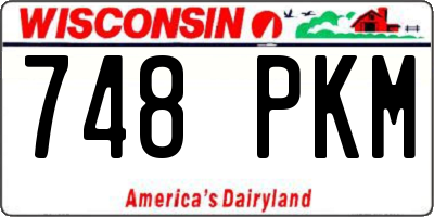 WI license plate 748PKM