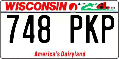 WI license plate 748PKP